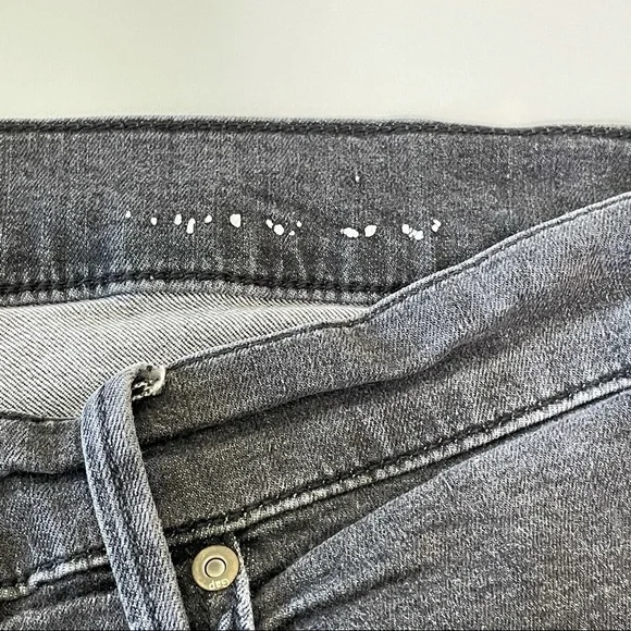 Gap 1969 Mid Rise Legging Jean Jegging Distressed Charcoal 32 / 14 - Picture 9 of 12